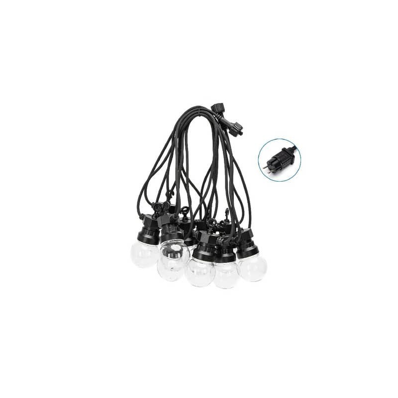 Catena luminosa LED a basso voltaggio per esterni 8 metri luce calda Aigostar 10 sfere trasparenti - B10303VRW