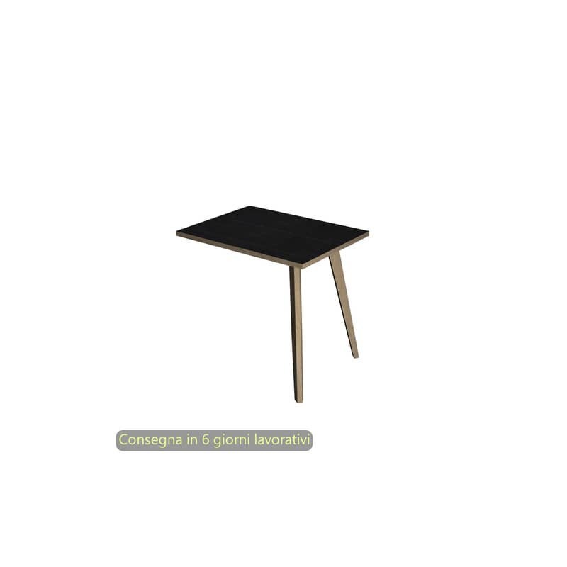 Allungo reversibile per scrivanie Woody 60x80xH.74,4 cm gambe rovere Artexport piano nero - 6417-DKA-8C-AQ