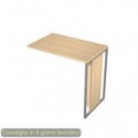 Allungo 80x50xH.74,4 cm destro/sinistro gamba metallo antracite Blade Artexport piano rovere - 471-C-AF