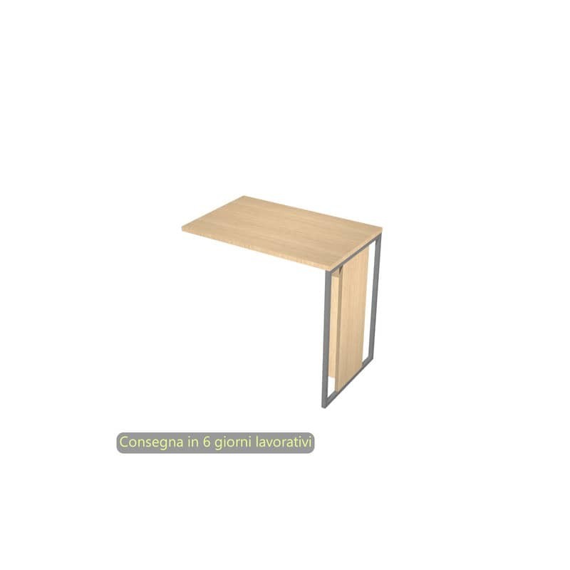 Allungo 80x50xH.74,4 cm destro/sinistro gamba metallo antracite Blade Artexport piano rovere - 471-C-AF