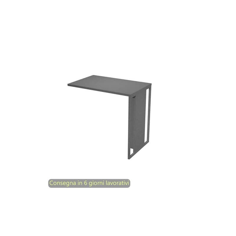 Allungo 80x50xH.74,4 cm destro/sinistro gamba metallo antracite Blade Artexport piano antracite - 471-T-AF