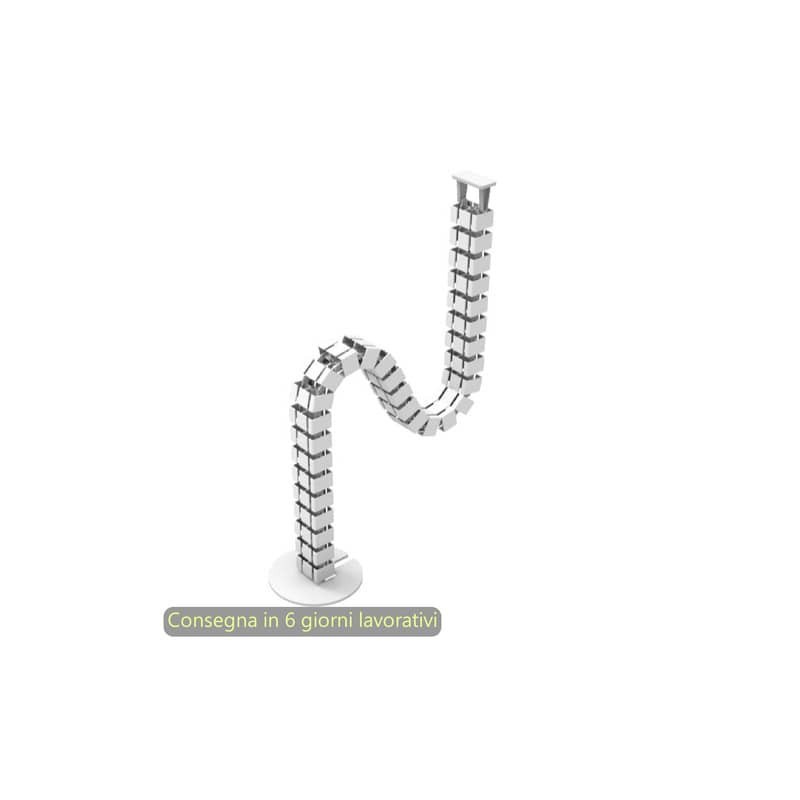 Salita cavi snodata per scrivanie grigio alluminio Bridge Artexport grigio alluminio - 3-CBAD0017-EC