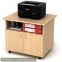 Mobile porta stampante su ruote 68x53xH.60 cm Artexport noce chiaro CD-621/4