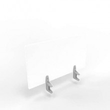 Pannello divisorio in melaminico bianco per scrivanie singole 80xH.42 cm linea Practika Quadrifoglio - CODI080-BA