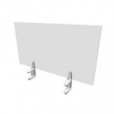 Pannello divisorio in melaminico grigio per scrivanie singole 80xH.42 cm linea Practika Quadrifoglio - CODI080-GR