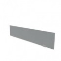 Pannello divisorio rivestito in tessuto grigio 160xH.32 cm per bench linea Practika Quadrifoglio - CODBT160-B01-012