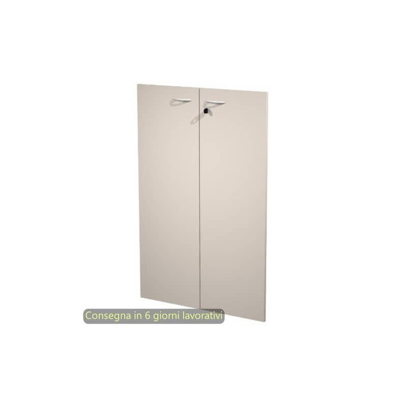 Coppia ante con serratura in melaminico per mobile medio Presto 80x115 cm Artexport beige - 60069M/Q