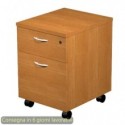 Cassettiera con ruote Artexport Presto 1 cassetto + 1 classificatore - smontata 41,8x52x59,5 cm faggio - 60022/6