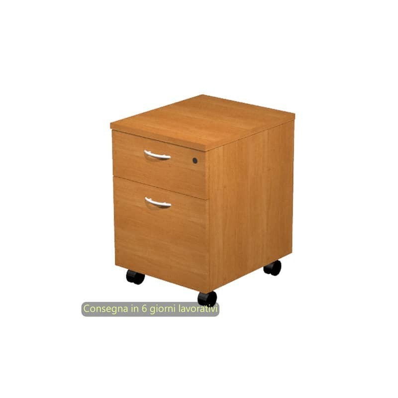 Cassettiera con ruote Artexport Presto 1 cassetto + 1 classificatore - smontata 41,8x52x59,5 cm faggio - 60022/6