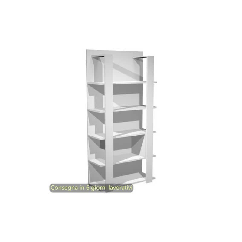 Libreria alta a giorno 5 ripiani 100x38,6xH.198 cm Artexport bianco 15110/3