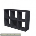 Libreria componibile Maxicolor - 6 caselle - 104x29,2xH.69,8 cm Artexport nero - 6MaxC/8