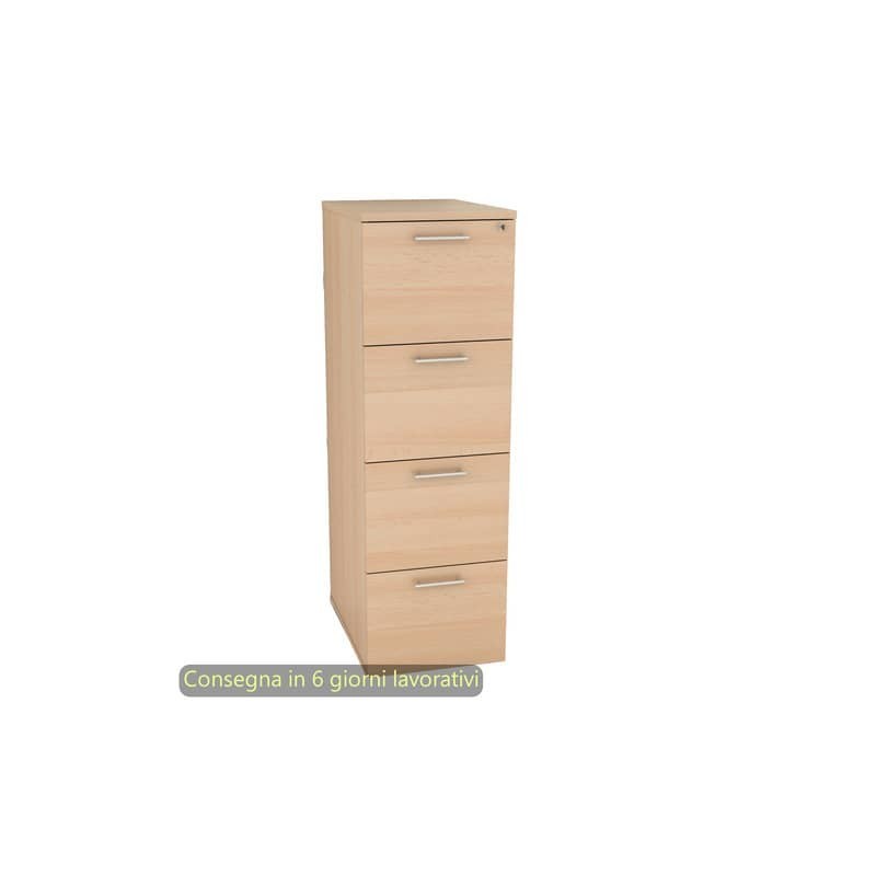 Mobile classificatore per cartelle sospese 4 cassetti + 1 serratura 49x55xH.141,2 cm Artexport faggio
