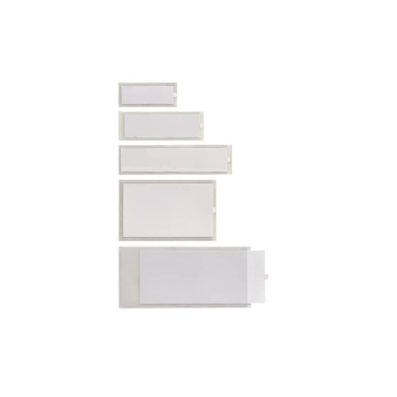 Portaetichette adesive Sei Rota IesTI A4 + etichette intercambiabili 65x140 mm trasparente - conf. 10 pezzi - 321114