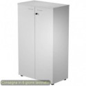 Mobile medio con serratura Presto 80x44xH.120 cm - struttura grigia Artexport ante grigie - 535-69M/9