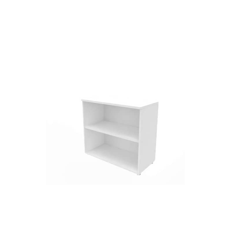 Armadio a giorno basso finitura bianco scocca bianca 90x45xH.81,5 cm linea Practika Quadrifoglio - ECEB90G-BA-BA