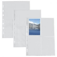 Buste a foratura universale Sei Rota Atla F per fotografie 8 spazi 10x15 cm trasparente  conf. 10 buste - 662501
