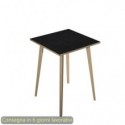 Tavolo alto Woody 80x80xH.105 cm con gambe rovere Artexport piano nero 6401-DKC-8C-AQ