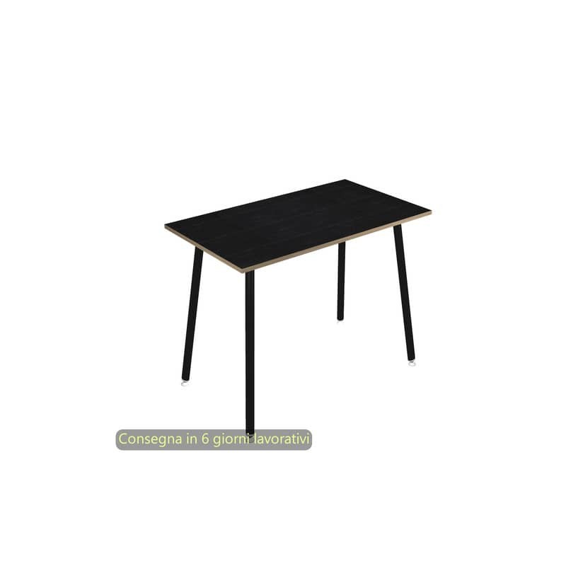 Tavolo alto Skinny Metal 140x80xH.105 cm con gambe metalliche nere Artexport piano nero - 6402-DJC-8C-AQ