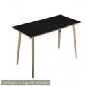 Tavolo alto Woody 160x80xH.105 cm con gambe rovere Artexport piano nero 6403-DKC-8C-AQ