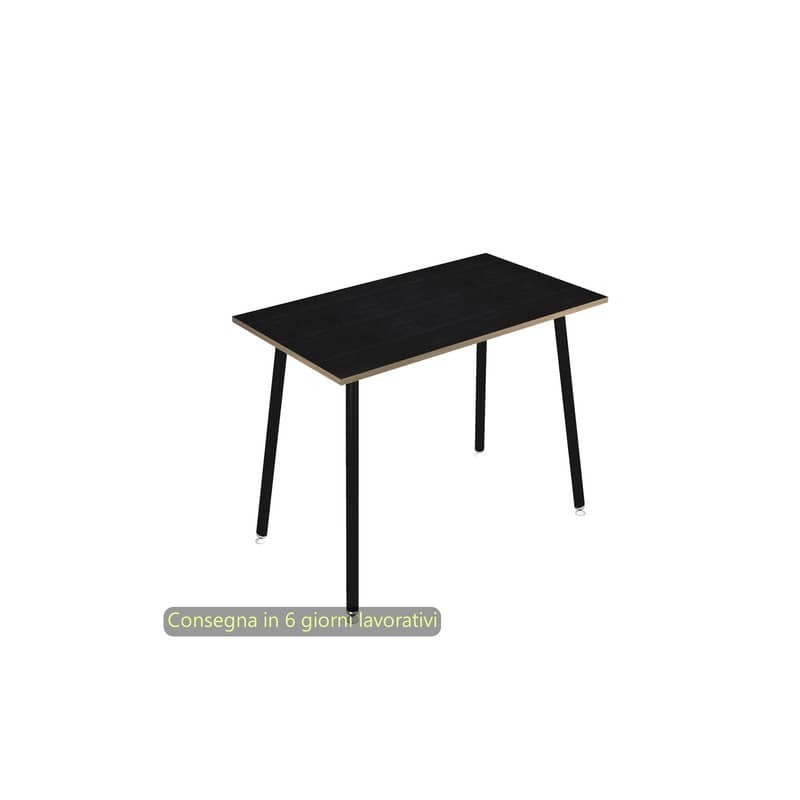 Tavolo alto Skinny Metal 180x80xH.105 cm con gambe metalliche nere Artexport piano nero - 6405-DJC-8C-AQ