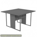 Tavolo riunioni 120x110xH.74,4 cm struttura metallo antracite Blade Artexport piano antracite - 424-T-AF