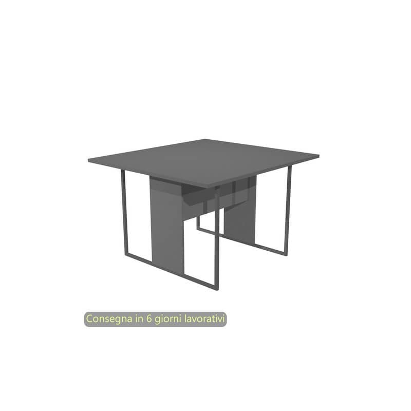 Tavolo riunioni 120x110xH.74,4 cm struttura metallo antracite Blade Artexport piano antracite - 424-T-AF