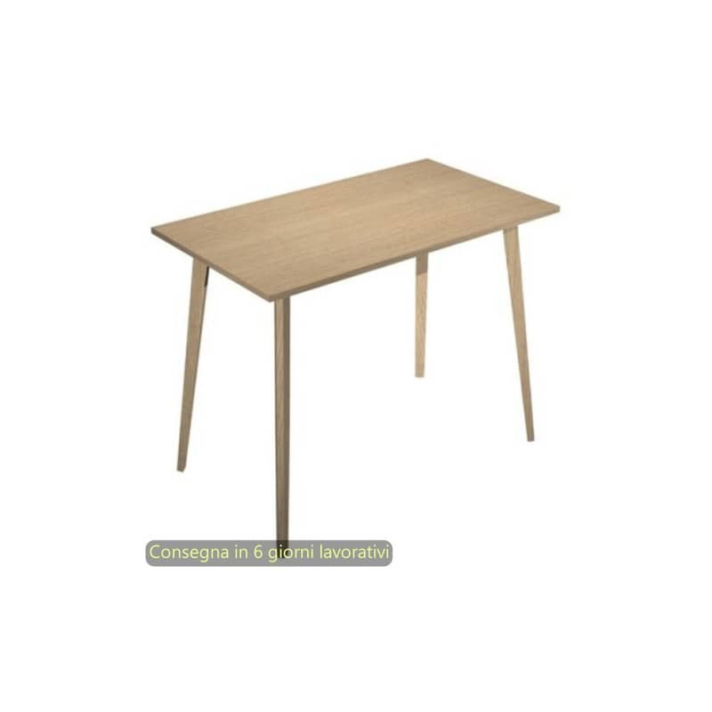 Tavolo alto Woody 140x80xH.105 cm con gambe rovere Artexport piano rovere 6402-DKC-C-AQ