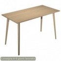 Tavolo alto Woody 180x80xH.105 cm con gambe rovere Artexport piano nero 6405-DKC-8C-AQ