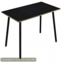 Tavolo alto Skinny Metal 120x80xH.105 cm con gambe met. nere Artexport piano nero 6404-DJC-8C-AQ
