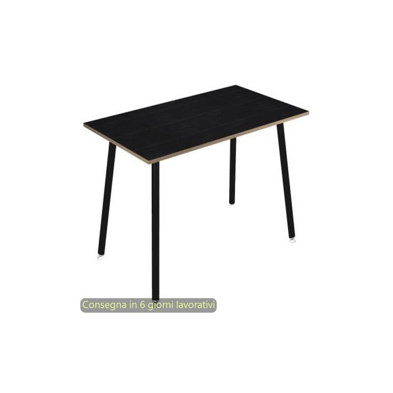 Tavolo alto Skinny Metal 120x80xH.105 cm con gambe met. nere Artexport piano nero 6404-DJC-8C-AQ