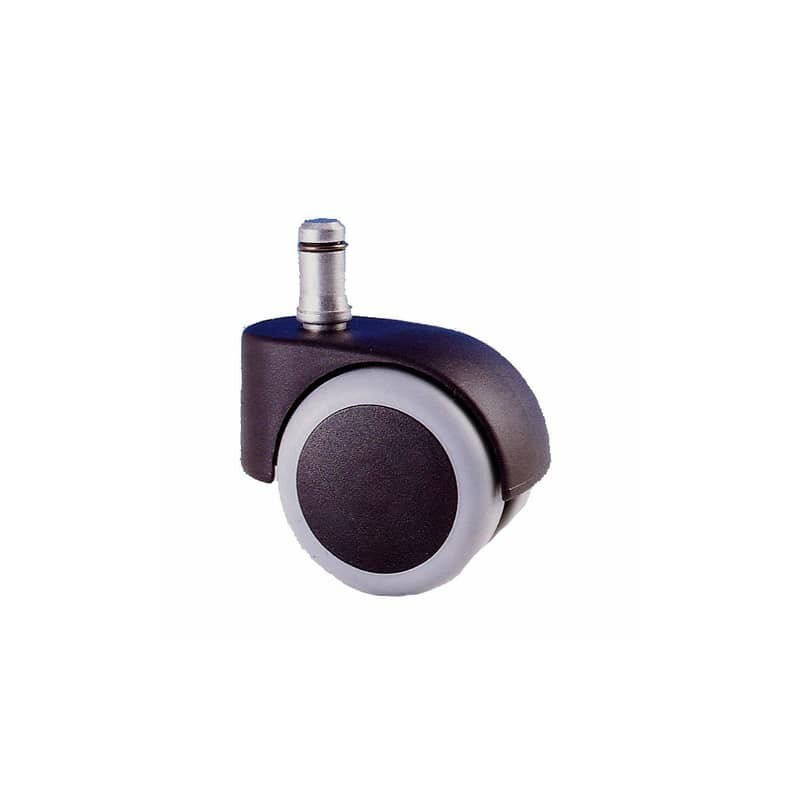 Set 5 ruote gommate Seditaly Base per sedie Ø50 mm per parquet nere libere CNF5RBL020201
