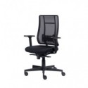 Poltrona semi-direzionale Liberty Syncro Seditaly tessuto ignifugo nero LTG0S1TEGB1R1