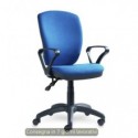 Seduta operativa Mirage Back-system in tessuto ignifugo Seditaly con braccioli fissi BR03 blu - MRG0C3Q0CB671