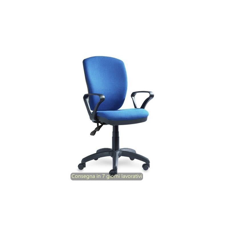 Seduta operativa Mirage Back-system in tessuto ignifugo Seditaly con braccioli fissi BR03 blu - MRG0C3Q0CB671