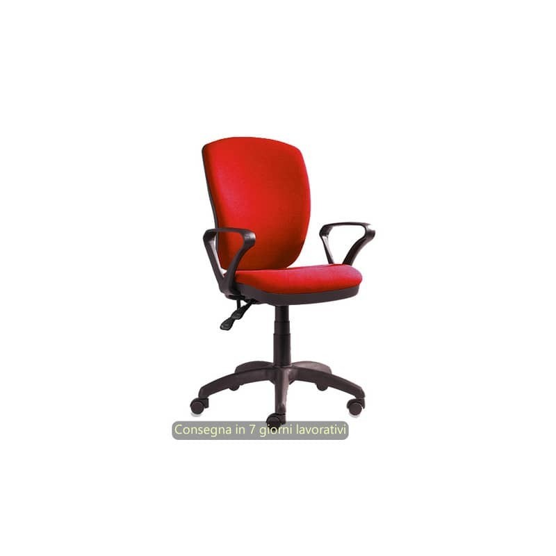 Seduta operativa Mirage Back-system in tessuto ignifugo Seditaly con braccioli fissi BR03 rosso - MRG0C3Q0CB411