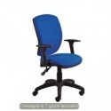 Seduta operativa Mirage Back-system in tessuto ignifugo Seditaly con braccioli regolabili blu - MRG0C3Q0GB671