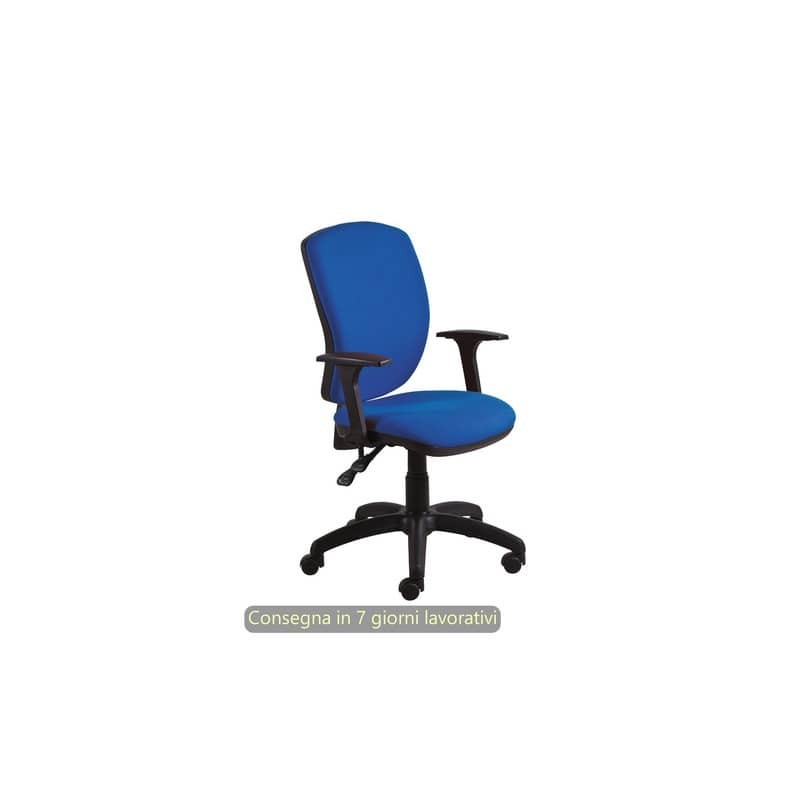 Seduta operativa Mirage Back-system in tessuto ignifugo Seditaly con braccioli regolabili blu - MRG0C3Q0GB671