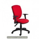 Seduta operativa Mirage Back-system in tessuto ignifugo Seditaly con braccioli regolabili rosso - MRG0C3Q0GB411