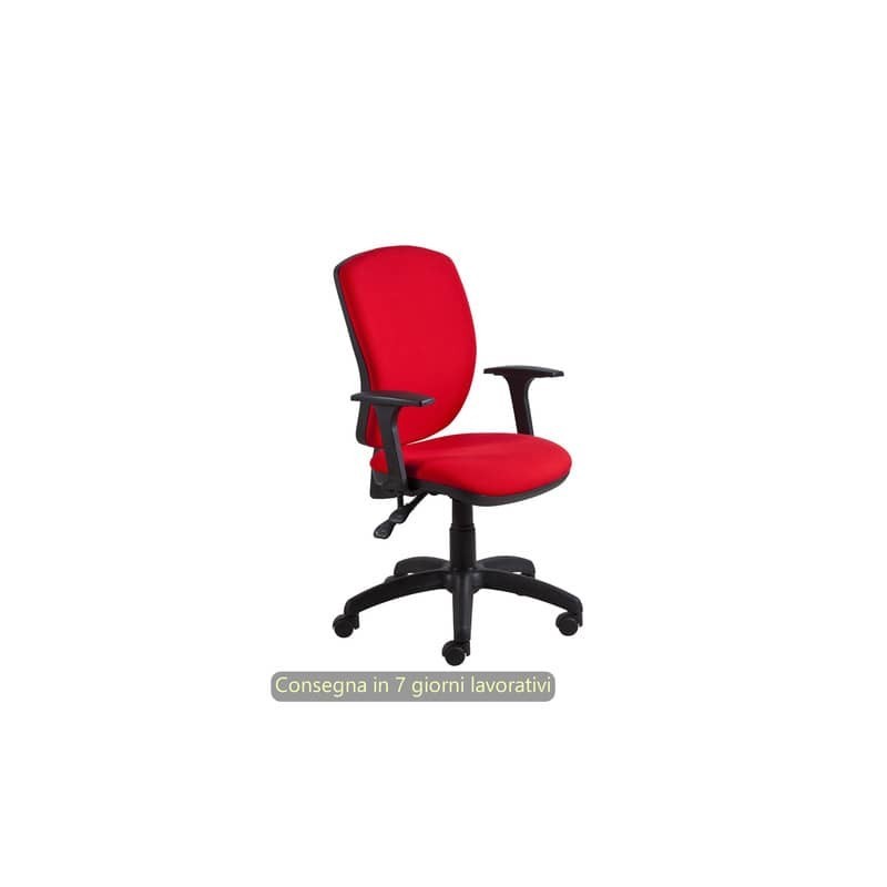 Seduta operativa Mirage Back-system in tessuto ignifugo Seditaly con braccioli regolabili rosso - MRG0C3Q0GB411