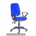 Seduta operativa Ariel Back-system in tessuto ignifugo Seditaly con braccioli fissi blu - ARGMC4C0BB671