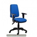 Seduta operativa Ariel Back-system in tessuto ignifugo Seditaly con braccioli regolabili blu - ARGMC4C0DB671