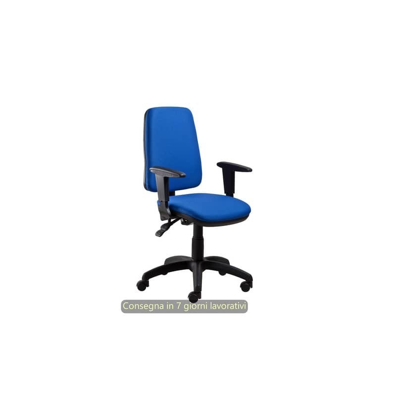 Seduta operativa Ariel Back-system in tessuto ignifugo Seditaly con braccioli regolabili blu - ARGMC4C0DB671
