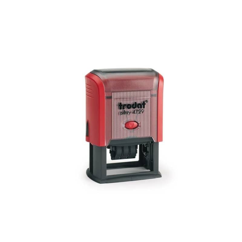 Printy 4729 Datario con testo Trodat PERSONALIZZATO fino a 3+3 righe nero dim. max personalizzazione 50x30 mm