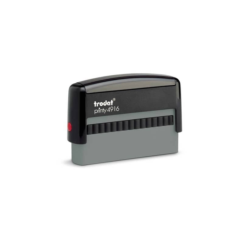 Timbro doppio datario con testo Trodat Printy 4816/PL PERSONALIZZATO dimensione max pers.ne 51,5x5 mm 1 riga testo 11666