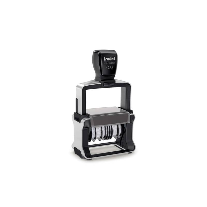 Professional 5466/PL - Datario con testo PERSONALIZZATO - doppia data 56x33 mm - fino a 3+3 righe - 181828