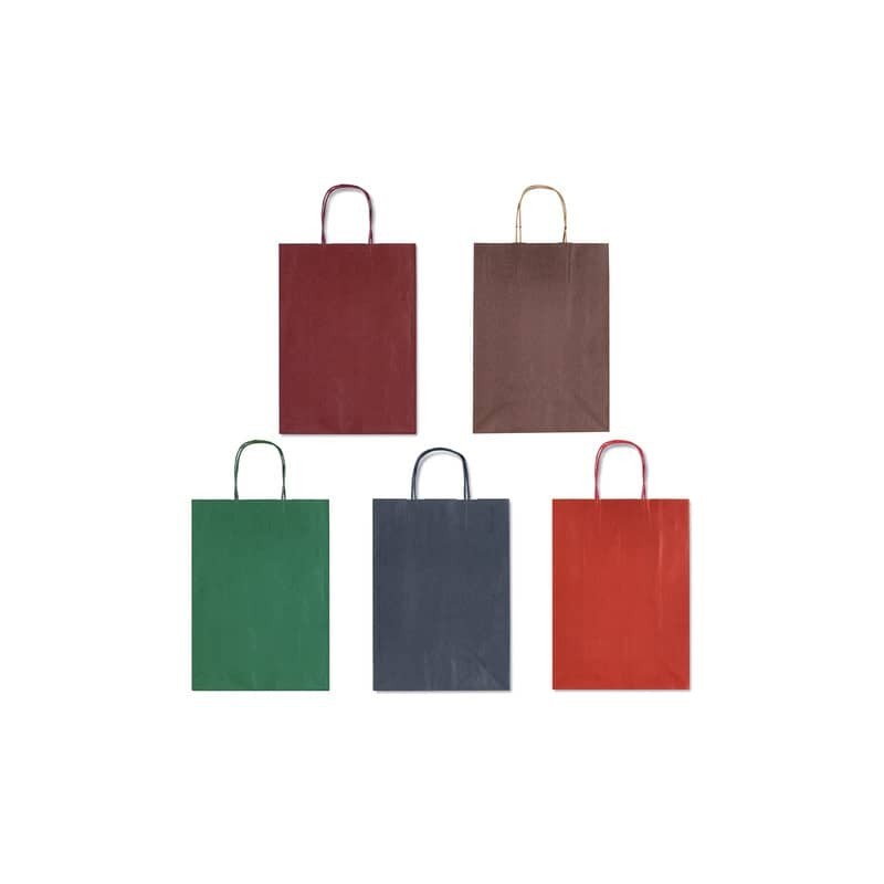 Borsa Allegra su carta kraft bianca colori dark assortiti conf. 25 pz Rex-Sadoch 26x12x36 cm - SDF26DAR