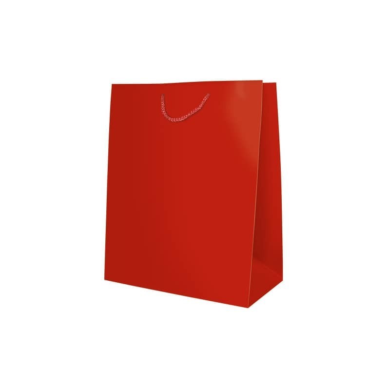 Sacchetti da regalo rosso opaco Biembi misura XL - 33x46x13 cm conf. 6 pezzi - BXS202O20D