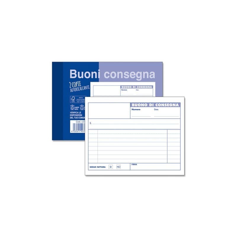 Blocco buoni di consegna O.C.L. 50x2 copie autoricalcanti - 15x10 cm 0231N