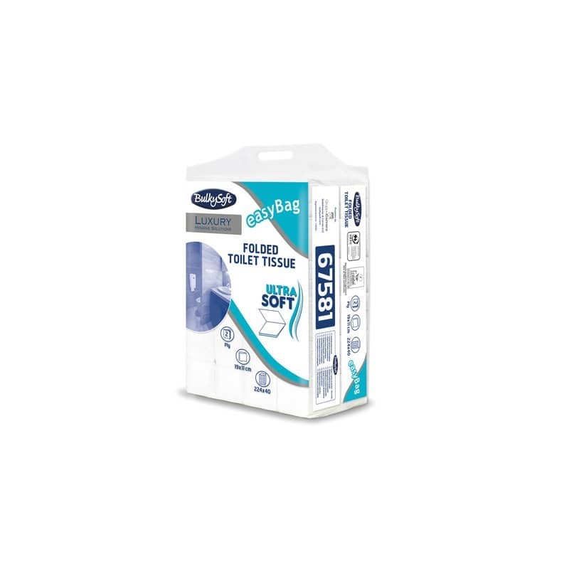 Carta igienica intercalata Bulkysoft Excellence Easy Bag conf. 40x224 fogli 190x110 mm - 67581.E21