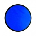 frisbee pieghevole in poliestere con pouch colorata coordinata - ø 25 cm - blu-silver 5007785